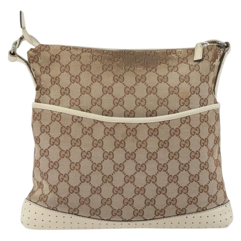 Gucci GG Canvas Shoulder Bag Beige